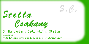 stella csakany business card